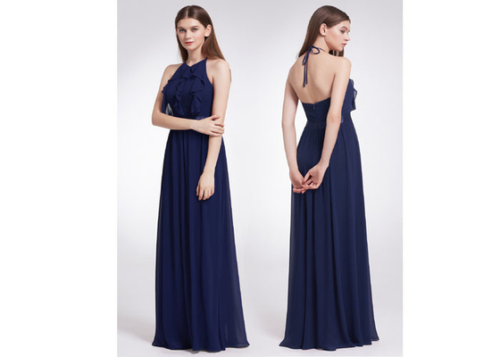Elegant Wedding Bridesmaid Dresses Chiffon Long Special Occation Dresses Vestido De Noiva