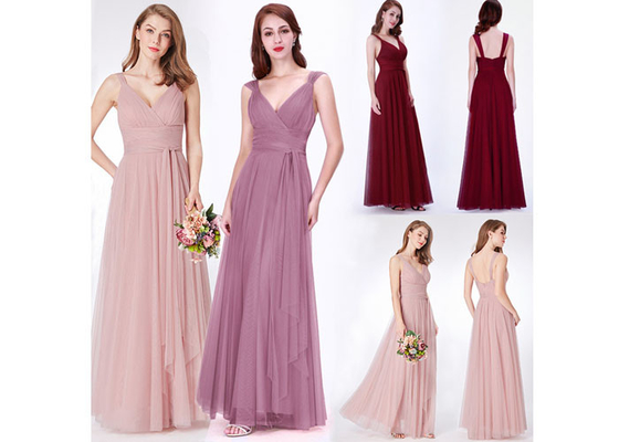 Covertible Floor Length Bridesmaid Dressing Gowns Beach Guest Party Use