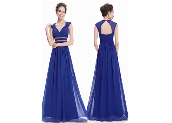 Royal Blue Chiffon Affordable Bridesmaid Dresses Fashion Wedding Party Formal Dresses