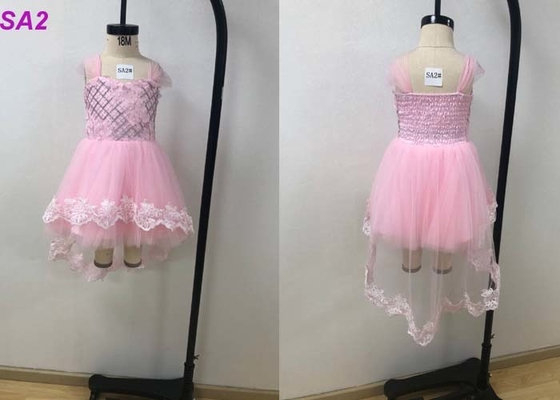 Die Blumen-Mädchen-Kleider Sommer-der rosa Kittel-Kinder für die Hochzeitsfest-multi Farbe optional