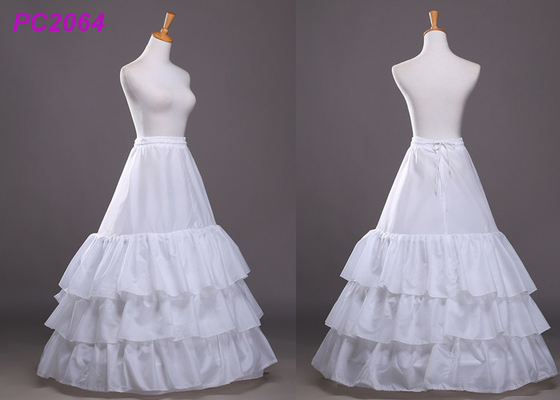 Band-Ballkleid-Petticoat-/Unterrock-Tee-Längen-Krinolinen-Petticoat des Weiß-sechs