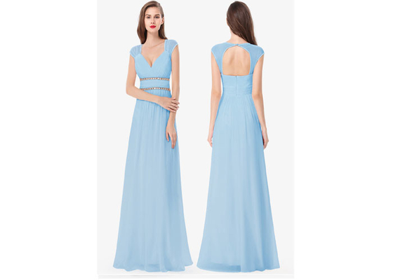 Königsblau-Chiffon- erschwingliche Brautjungfer kleidet Mode-Hochzeitsfest-Gesellschaftskleidung