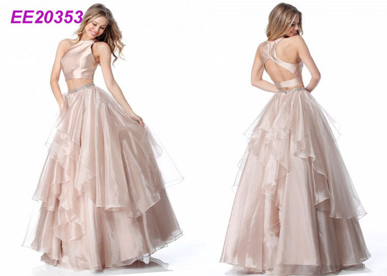 Klassiker zwei Stück-Abschlussball-Ballkleider geschwollene Ballkleid-Brautkleider Quinceanera große