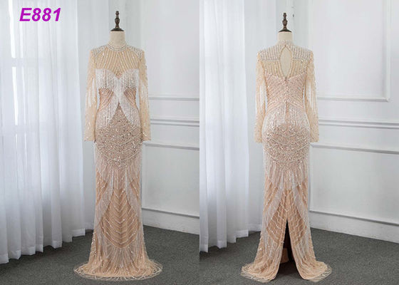 Schweres bördelndes der langen formales Partykleid Ärmelhülle der Abendkleiderquasten